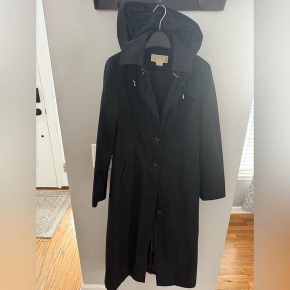Michael Kors Jackets & Blazers - Michael Kors Black Hooded Trench Coat